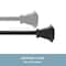 Kenney Mfg Kenney Seville 5/8" Standard Decorative Window Curtain Rod, 90-130", Matte Black KN75797NP - alternate 4